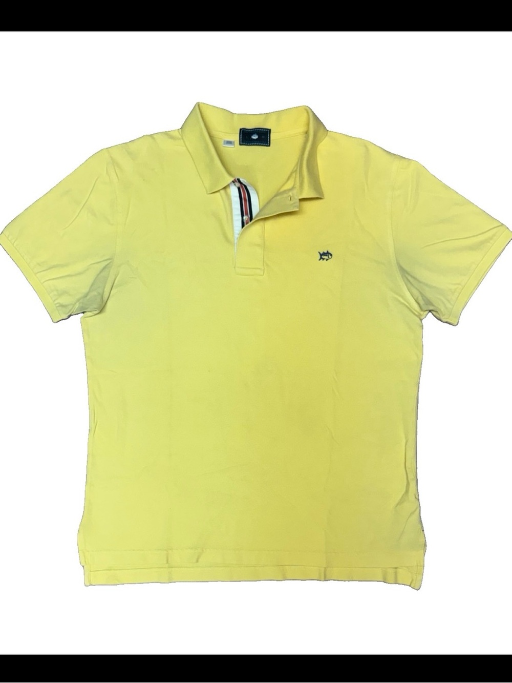Southern Tide Skipjack Polo Men's Yellow shirt with Signature Logo Sz L #1239